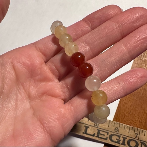 Carnelian and Agate stretch bracelets 8mm handmade - Picture 3 of 5